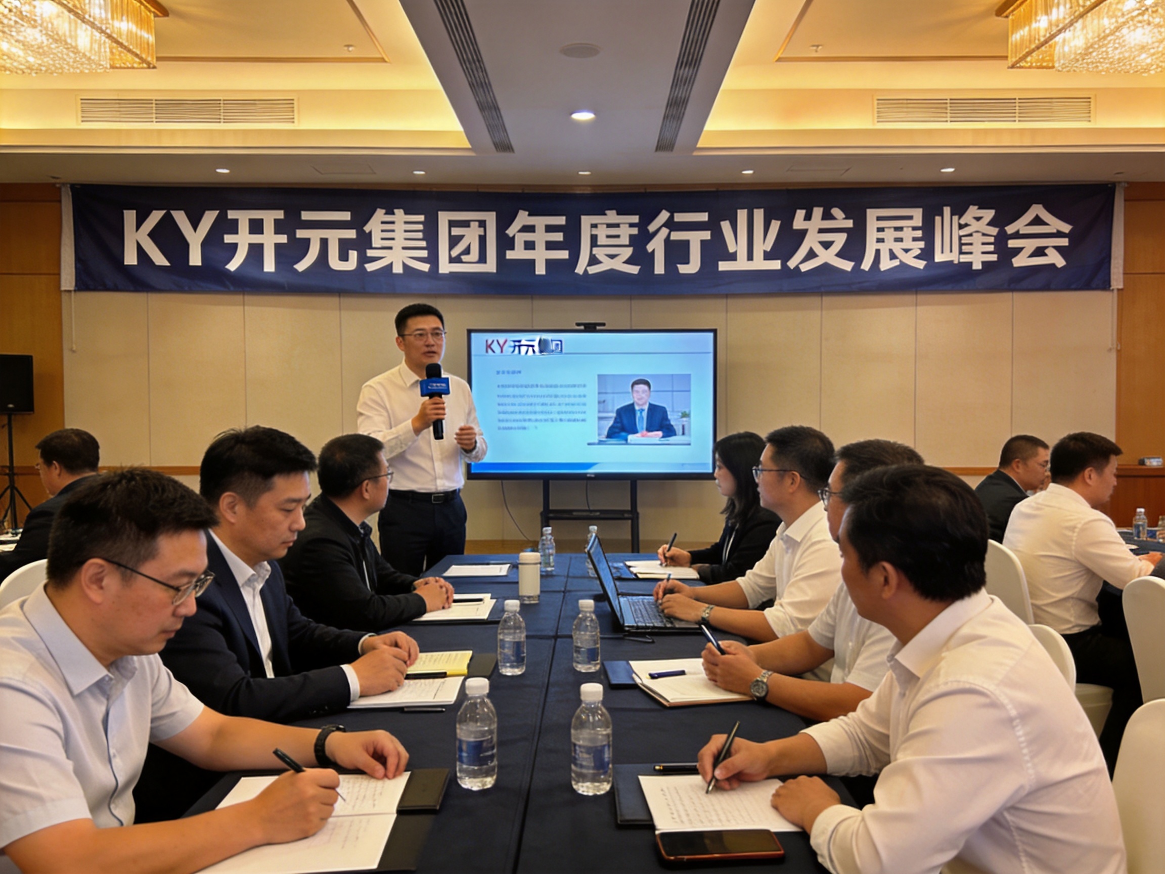 KY开元集团年度行业峰会现场，多位专家与企业代表出席分享